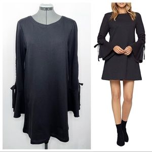 •SANCTUARY• Navy Giovanna French Terry Tie Sleeve Mini Dress